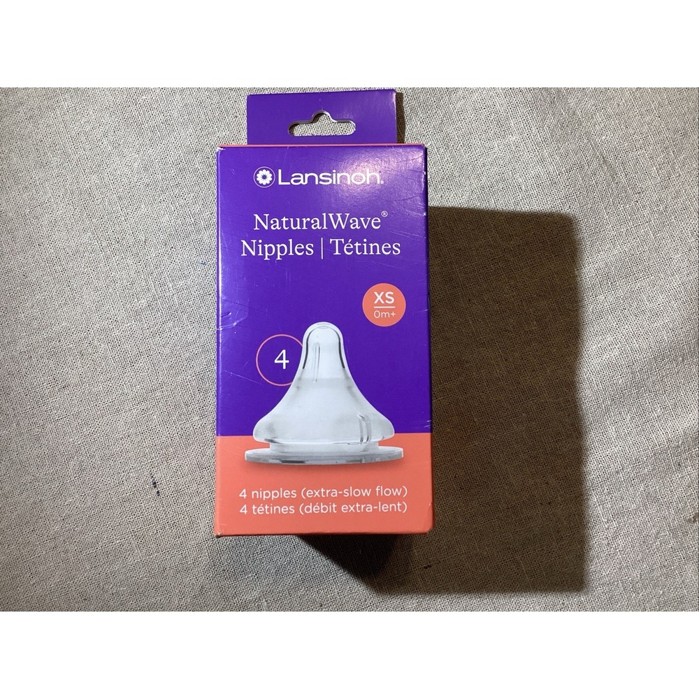 Lansinoh Bottle Nipples XS Flow 4pcs in the pack BPA-Free Natural Extra Slow 0m+ - Picture 5 of 5